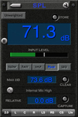 音圧レベル測定画面例画像